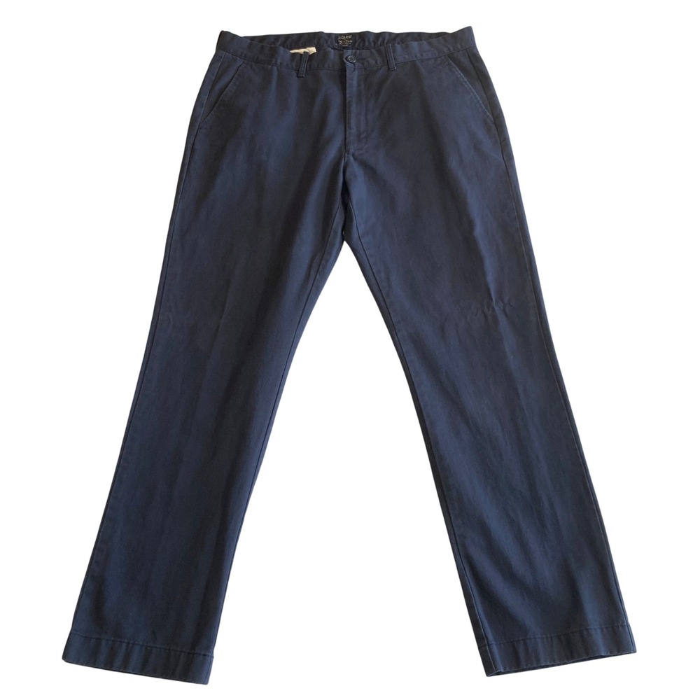 JCrew The Sutton Chino‎ Pants Mens 35x32 (Fits 35x29.5) Navy Blue Straight Leg